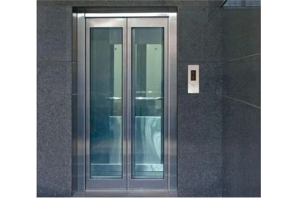 2 Panel S.S Full Glass Vision - Center Auto Door
